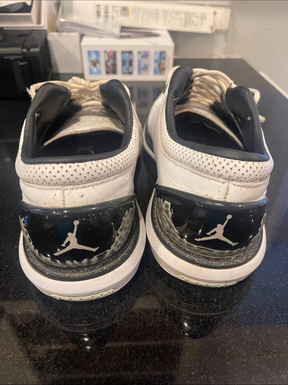 Men's Nike Air Jordan White Perforated Leather Golf/Active Shoes
